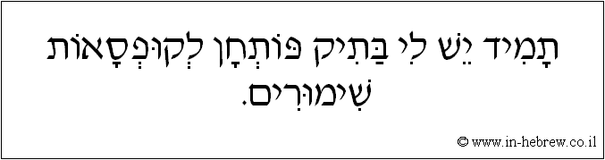 עברית: תמיד יש לי בתיק פותחן לקופסאות שימורים.