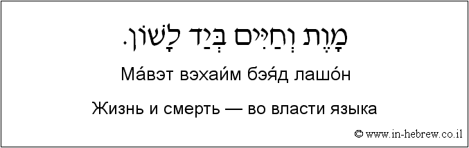 Иврит и русский: Жизнь и смерть — во власти языка